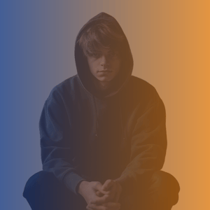 Person wearing hood up