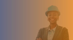 Smiling woman wearing hard hat (2)